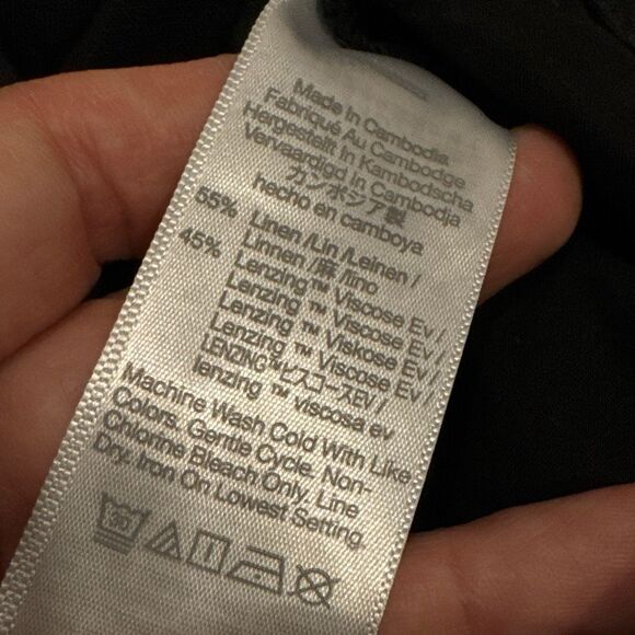 Madewell wideleg linen blend pull on pants size 8 - Picture 4 of 5